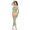 Leg Avenue - Bas & Gants Crop Top Bleu